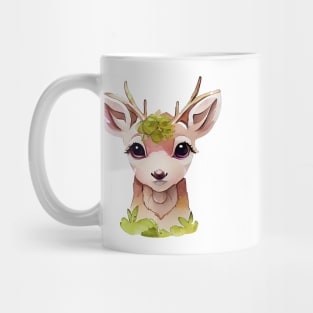 Cute Watercolor Deer Portrait Mug